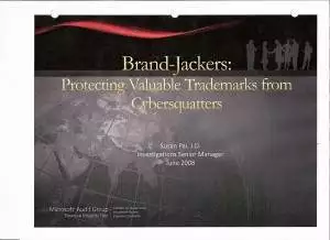 Brand Jackers: Protecting Valuable Trademarks from Cybersquatters by Susan Pai