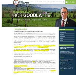 Goodlatte on Visa Integrity and Security Act